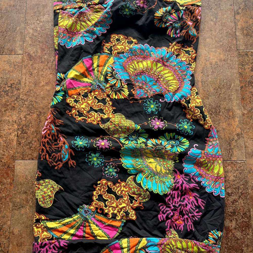 Vibrant Neon Strapless top